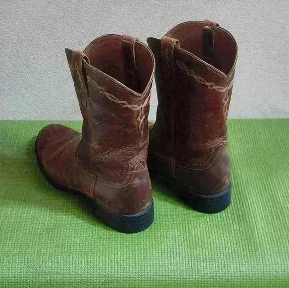 Men's Ariat cowboy roper boots, worn 1x, size 12D - Picture 8 of 12